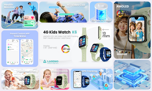 LAGENIO Launch---The World's Thinnest 4G Kids Watch K6