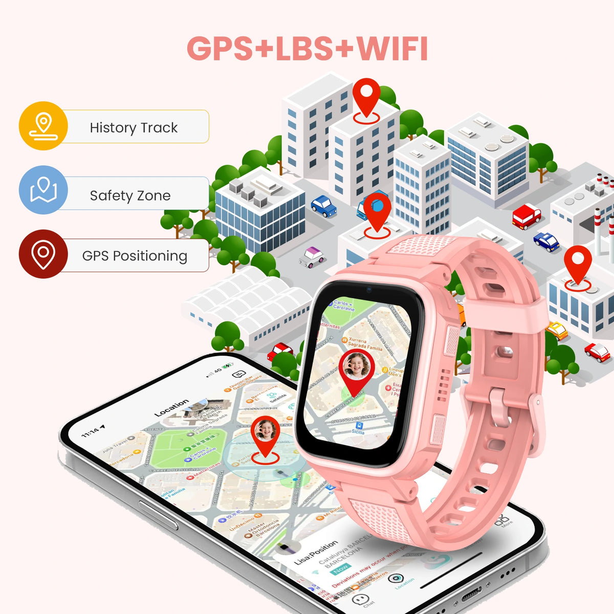 Inteligentny zegarek dla dzieci LAGENIO K10 AI 4G